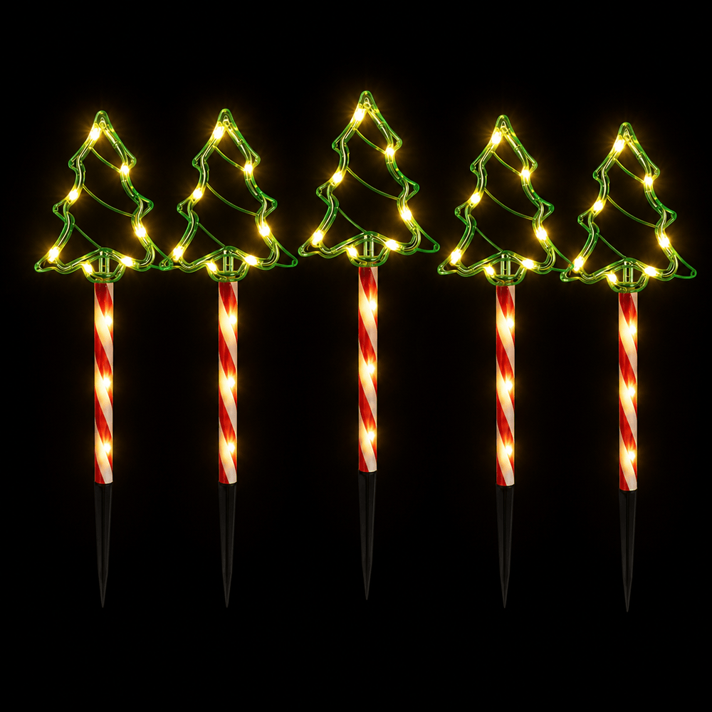 LED Candy Green Tree Path Lights 5pk