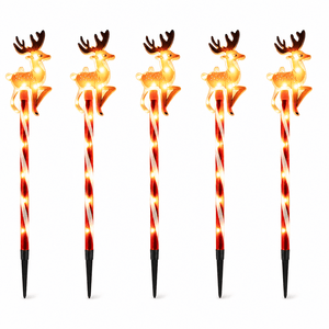 LED Candy Reindeer Path Lights 5pk