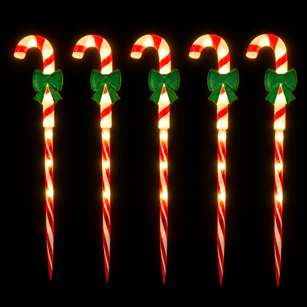 LED Candy Cane Path Lights 5pk
