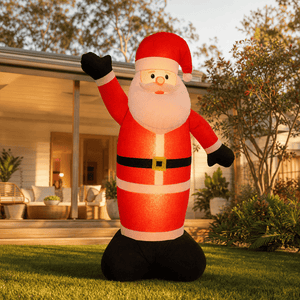 Inflatable Plush Waving Santa (183cm)