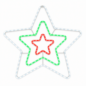 LED Neonflex 3 in 1 Flashing Star R-G-CW (72cm)