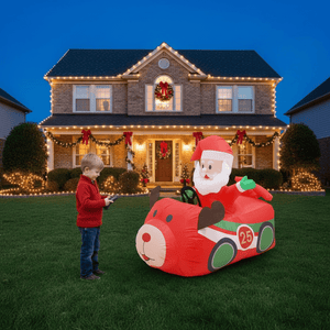 Inflatable Musical Santa Remote Control Race Car