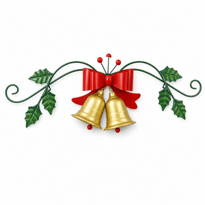 Metal Holly Bells Garden Deco (108cm)