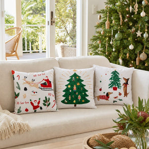 Christmas Novelty Cushion styled in an Australian Christmas setting