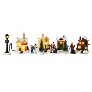 LED Village Street Scene 10pc (37cm)