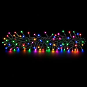 LED 768 Solar Premium Mega Cluster Multicolour (5.6m) lit up in the dark