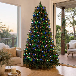 LED 1250 Snake Lights on Reel Multicolour styled in an Australian Christmas setting