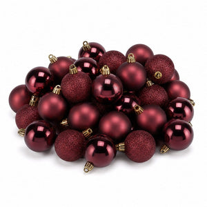 Burgundy Bauble Pack 24pk (3cm)