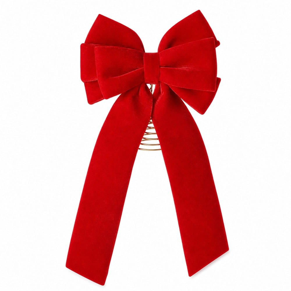 Velvet Bow Tree Topper (72cm)