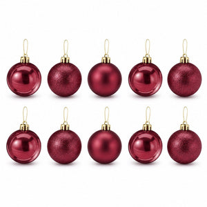 Burgundy Bauble Pack 10pk (5cm)