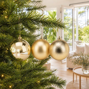 Gold Bauble styled in an Australian Christmas setting