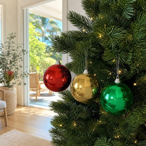 Traditional Bauble styled in an Australian Christmas setting