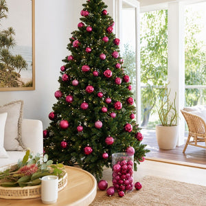 Berry Bauble Pack 100pk styled in an Australian Christmas setting