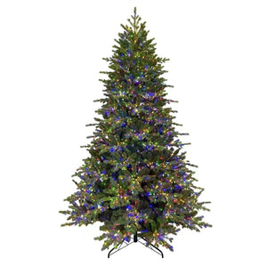 Nocturne Fir Pre-Lit Christmas Tree (2.4m) - Multicolour lighting