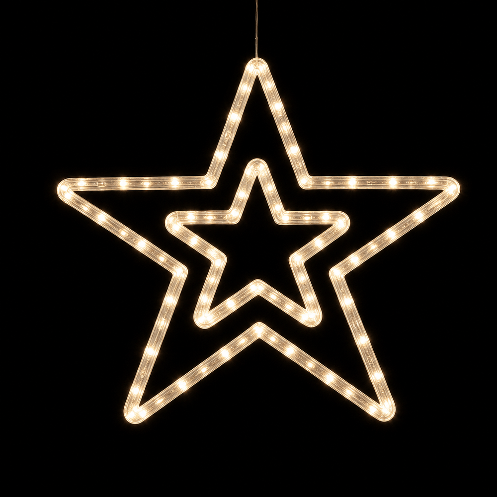LED Battery Operated Star Motif Warm White (37cm)