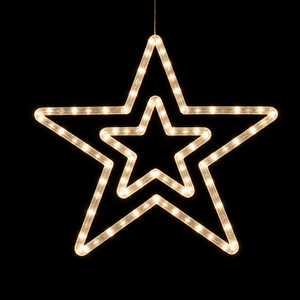 LED Battery Operated Star Motif Warm White (37cm)