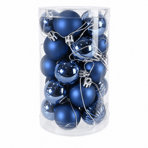 Navy Bauble Pack 25pk (4cm)