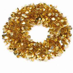 Dark Gold Tinsel Wreath (46cm)