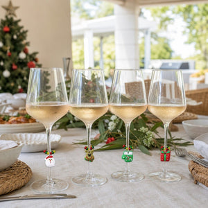 Wine Charms Asst styled in an Australian Christmas setting