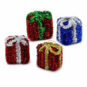 Tinsel Hanging Presents Asst (6cm)