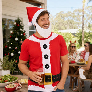 Santa Pub Outfit styled in an Australian Christmas setting
