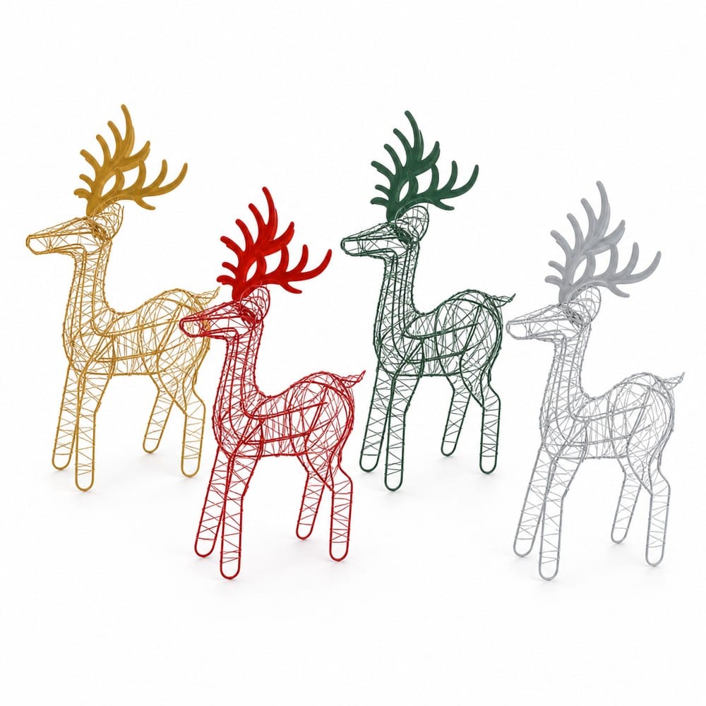 Matte Metal Reindeer Asst (24cm)