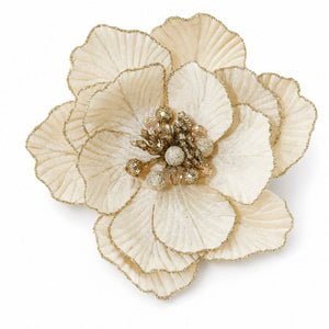 Champagne Deluxe Jewel Magnolia Clip