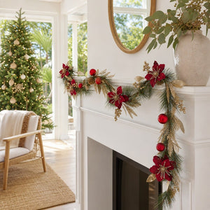 Metallic Pine and Bauble Garland styled in an Australian Christmas setting