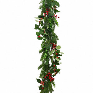Holly Pine Berry Garland (150cm)