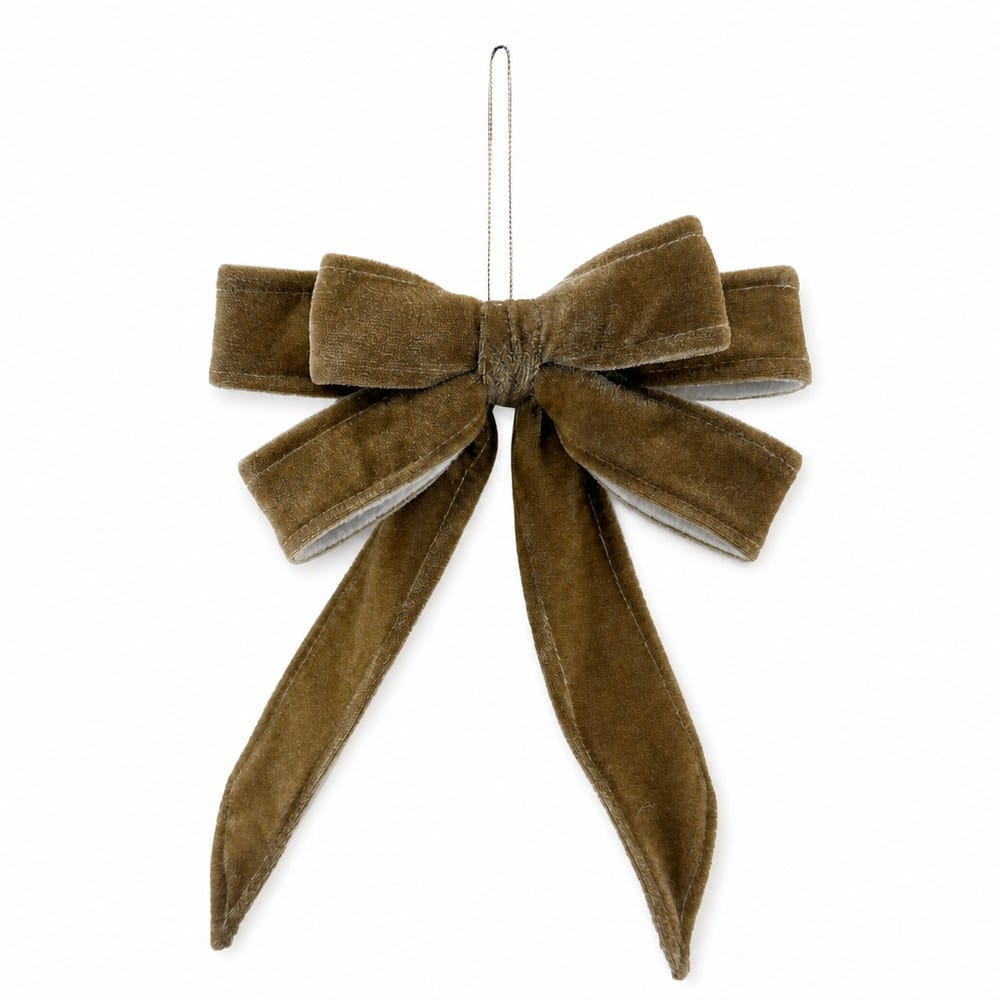 Brown Double Bow Ornament