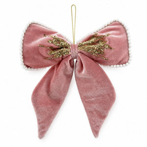 Soft Pink Bow Ornament