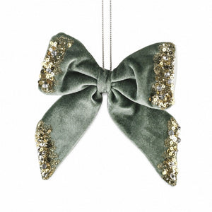 Winter Sage Bow Ornament