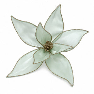 Sheer Mint Floral Clip