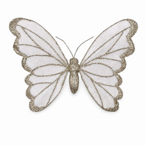 Champagne and Ivory Butterfly Clip