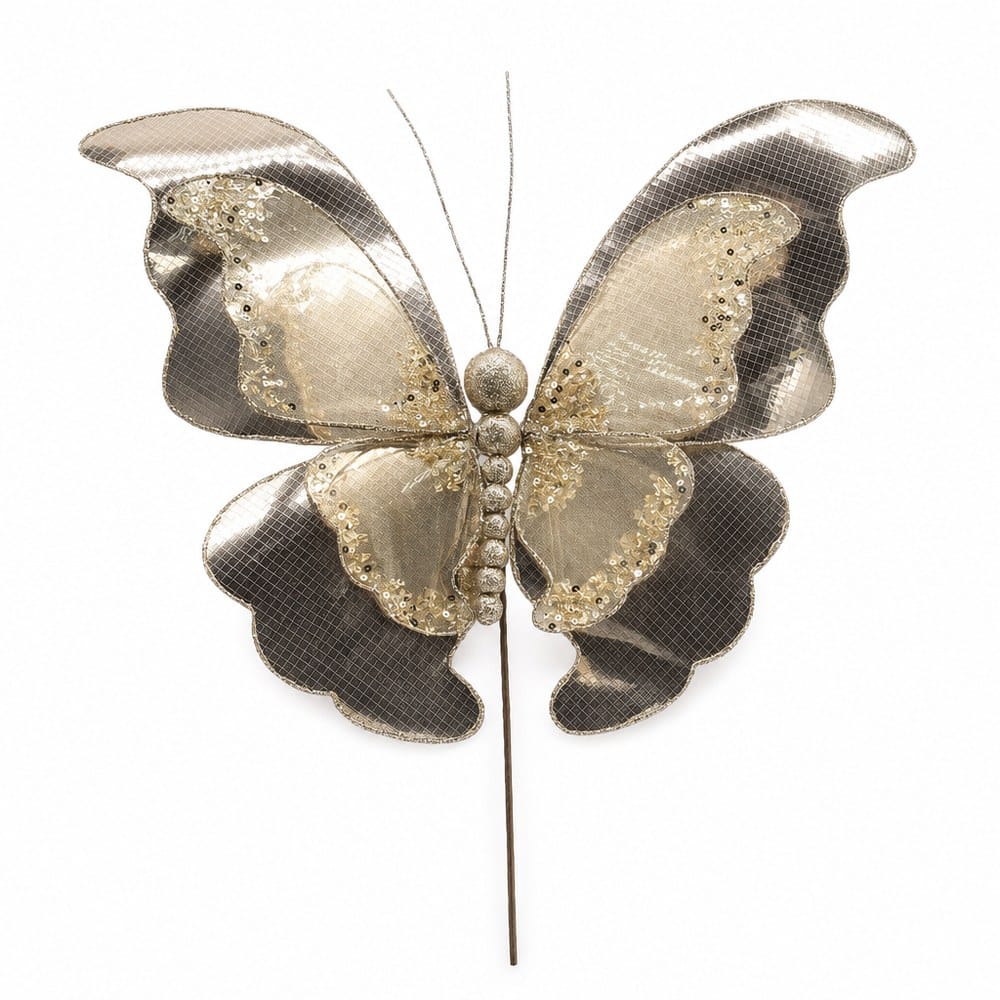 Golden 2-Toned Butterfly Clip