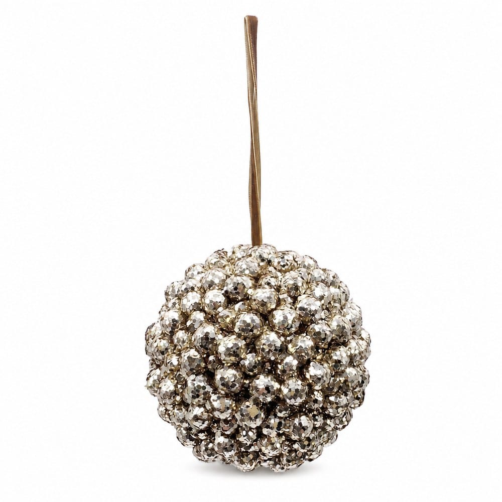 Champagne Glitter Berry Bauble (12.5cm)