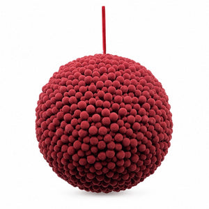Crimson Flocked Berry Bauble (31cm)