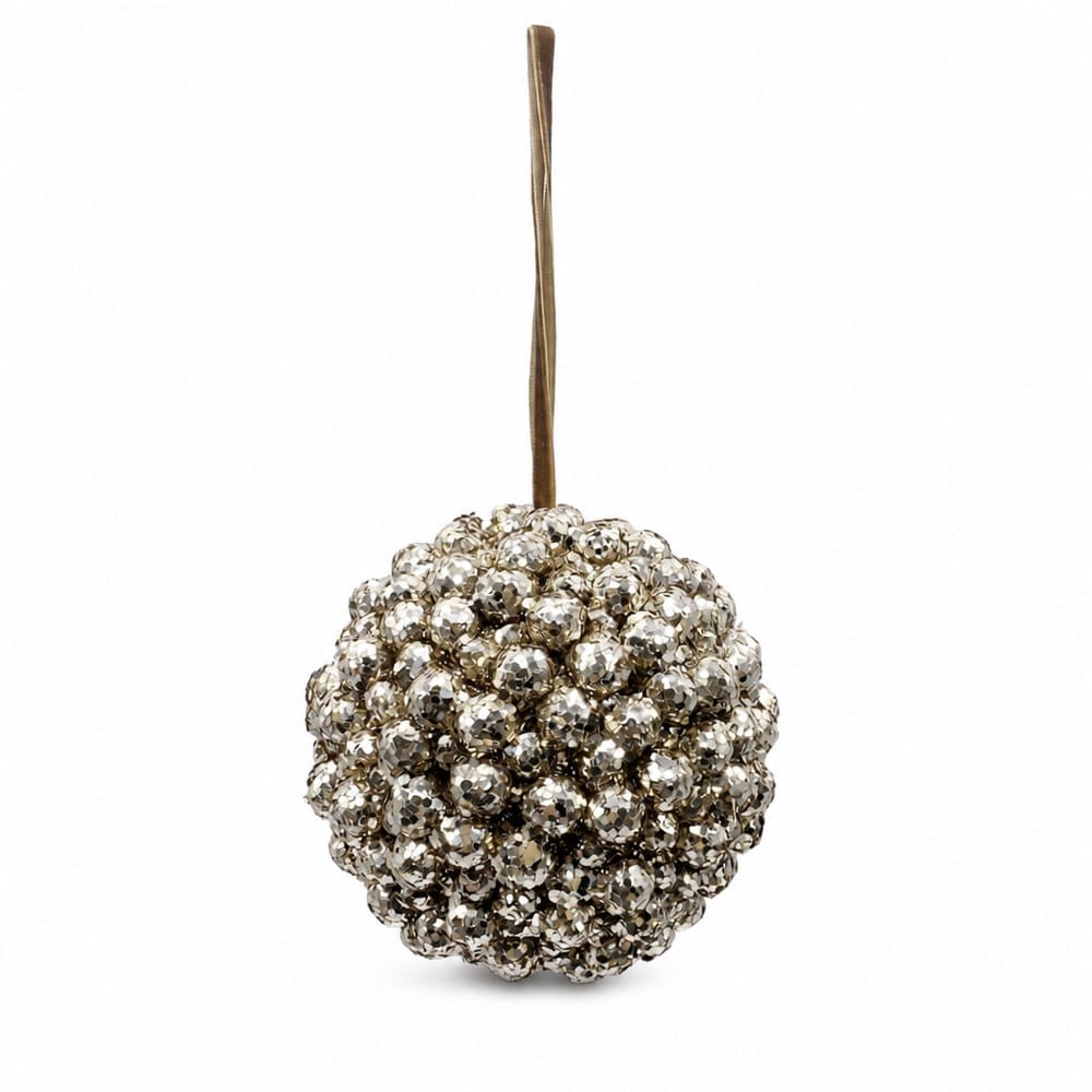 Champagne Glitter Berry Bauble (21cm)