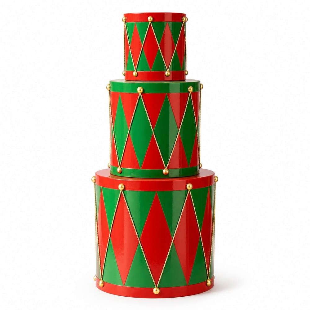 Harlequin Holiday Metal Drum Set (3pc)