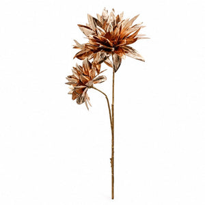 Copper Metallic Double-Head Floral Stem (74cm)