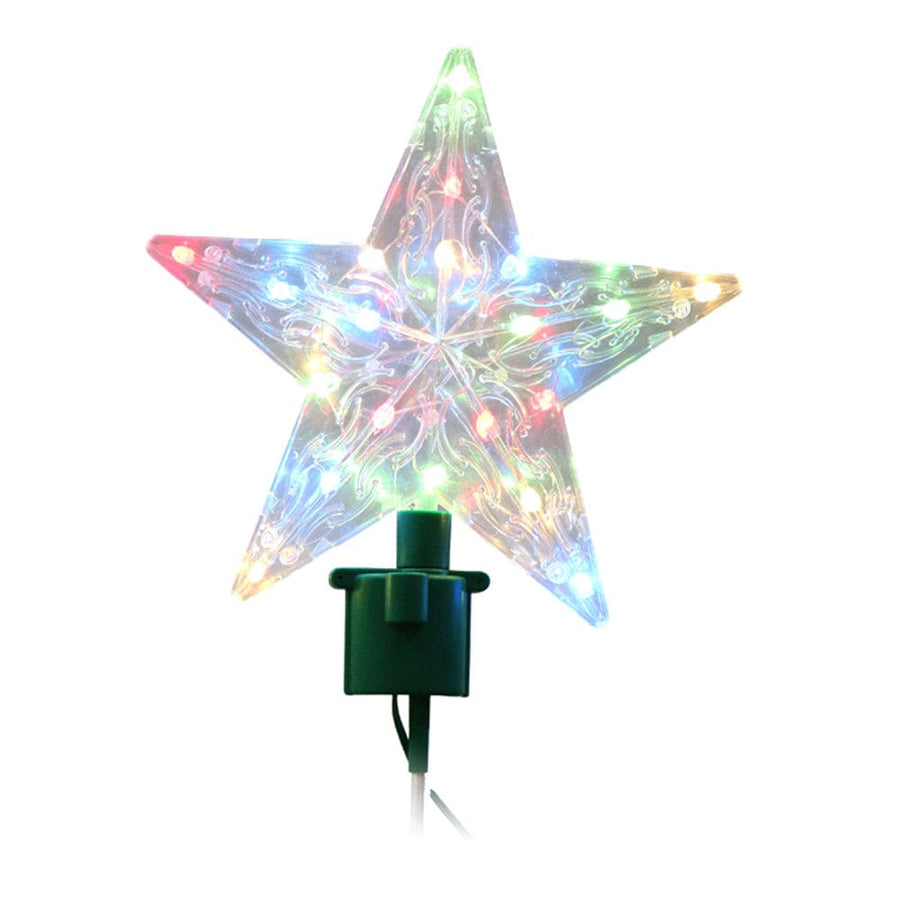 LED Rotating Star Tree Topper 2 Asst