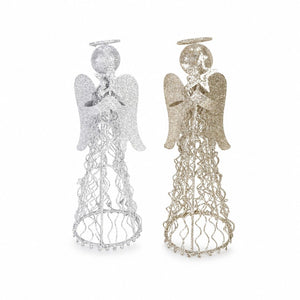 Glitter Metal Angel 2 Asst (20cm)