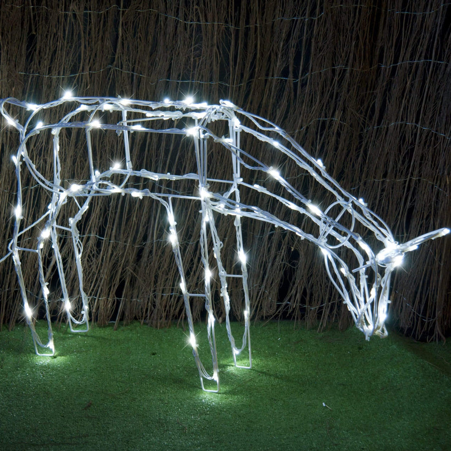 LED Solar Standing or Feeding Reindeer