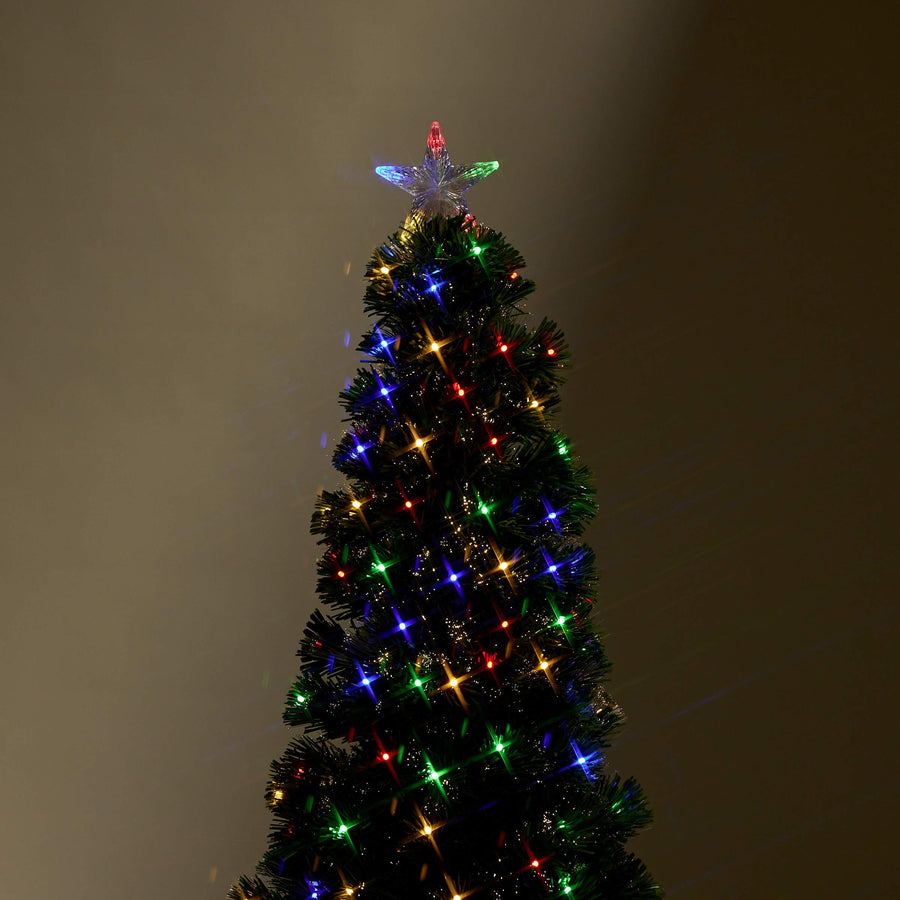Fibre Optic Slim Tree with Multicoloured LEDs (1.5m)