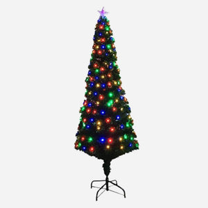 Fibre Optic Tree Slim with Multicoloured LEDs (1.8m) - View 1