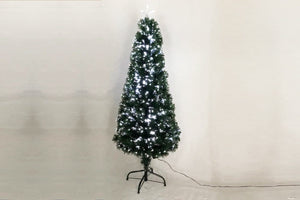 FIBREOPTIC TREE 150cm 185 COOL WHITE LEDS - Christmas World