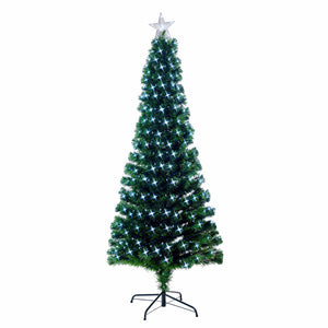 Slim Fibre Optic Tree with Cool White LEDs (1.8m) - View 1