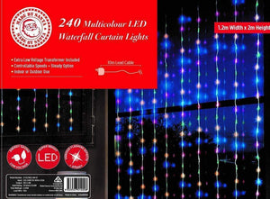 LED Multicolour Waterfall Curtain (2x2m) - View 3