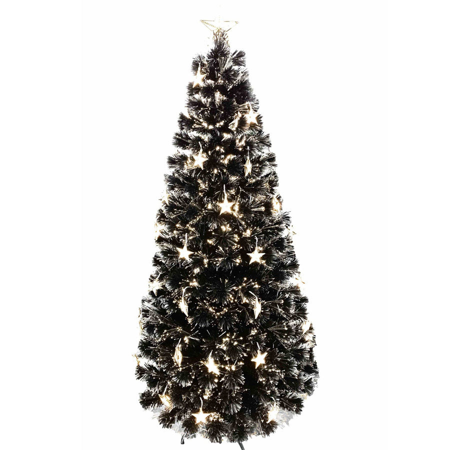 Fibre Optic Tree Black with 3D Stars LED (1.8m)