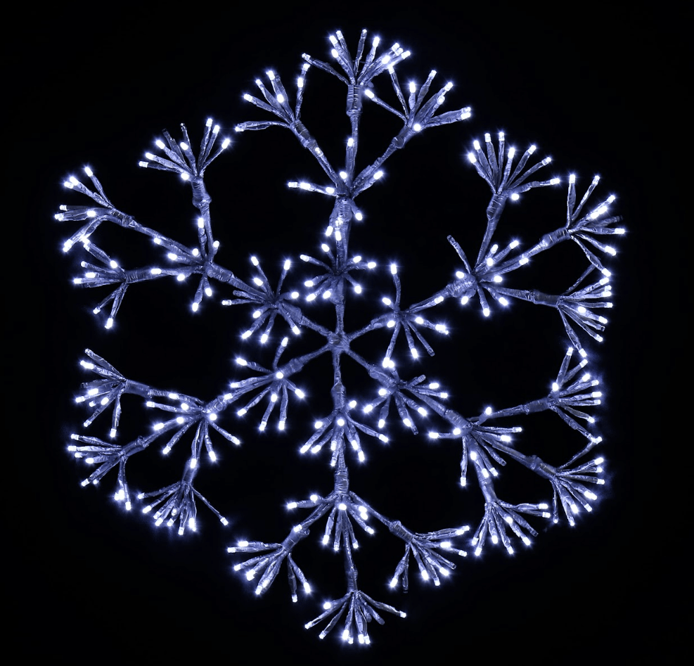 LED Gold/Silver Twinkling Sparkle Snowflake (60cm)